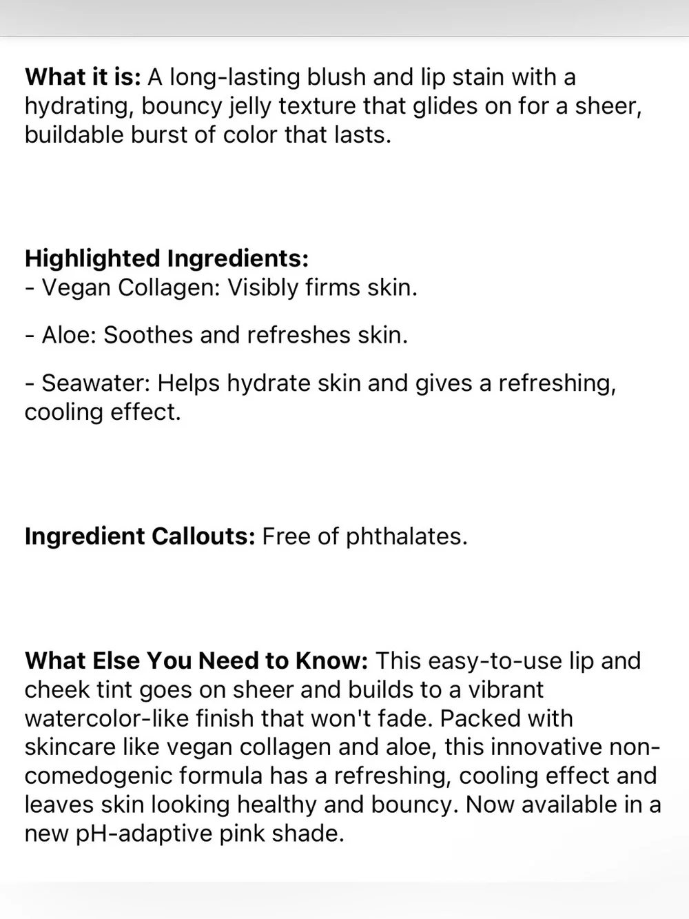 🌹 MILK MAKEUP Cooling Water Jelly Tint Lip + Cheek Blush Stain - Chill